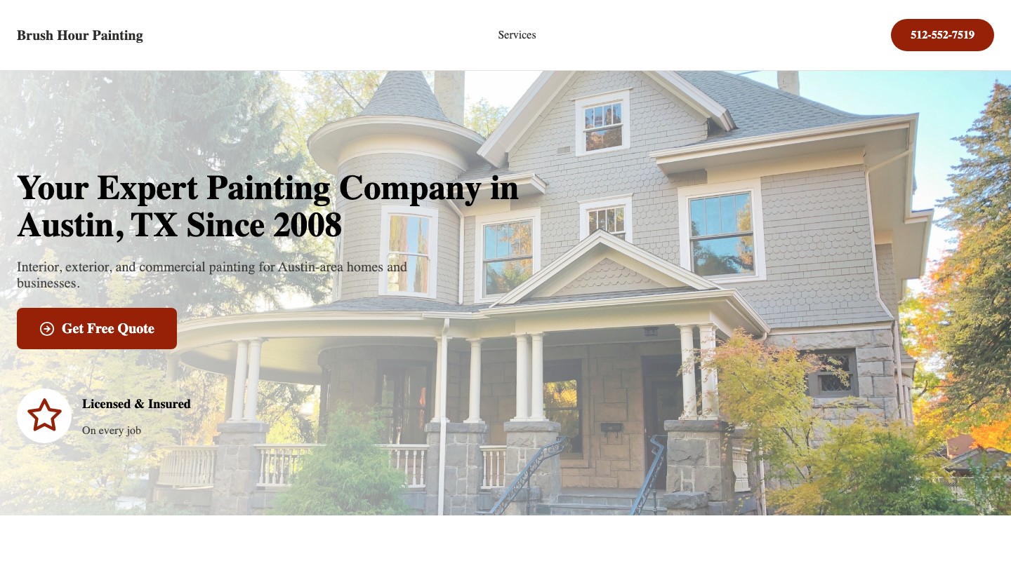 Painting website template preview